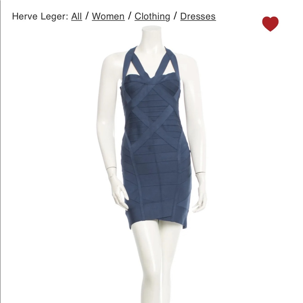 Herve leger blue dress